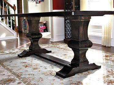 Custom Carved Table base by Dorchester Wood Products