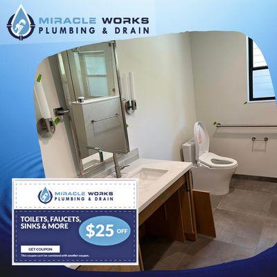 $25 Off Toilets, Faucets, Sinks, and More! We are a full-service plumbing company. You can trust that we can handle any plumbing job.