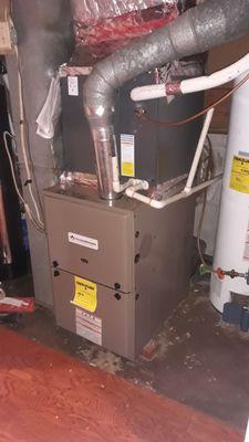 Gas furnace installation 
We do heating and air condition, service and new installation