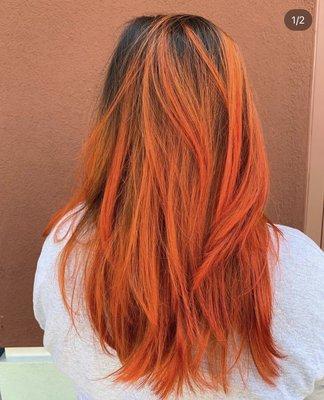 Did a fiery orange