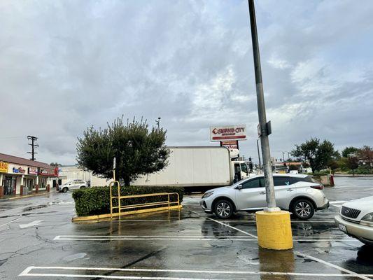 Signage at the parking lot