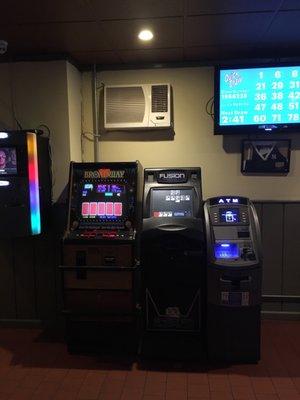 Jukebox , poker machines, Quick Draw and the ever-welcome ATM