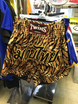 furry tiger print Muay Thai shorts, I would totally buy if they had this in women's!