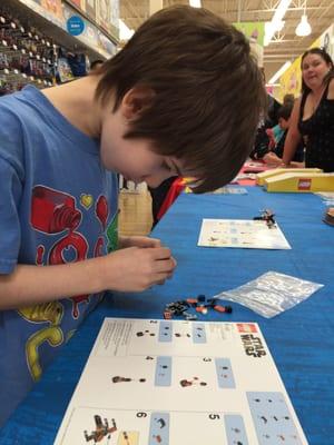 Ian building the mini x-wing