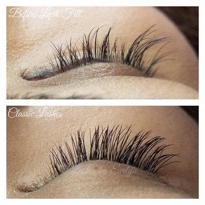 Classic eyelash extensions by Evelyn