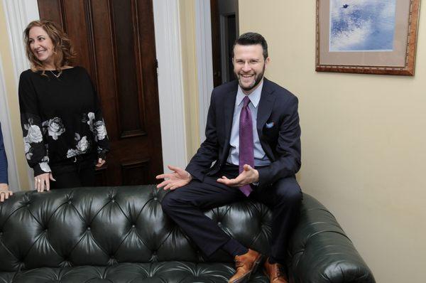 Legal Assistant Christine McGuire and Partner Joshua Goodbaum