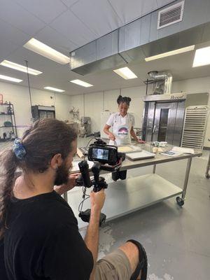 Behind-the-scenes of a GoodLove frozen baked goods shoot