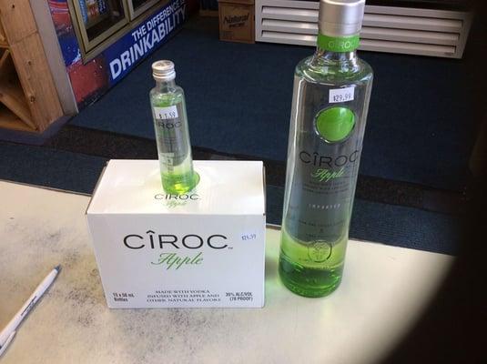 Ciroc Apple & Peach Nips and 750 mL Bottles