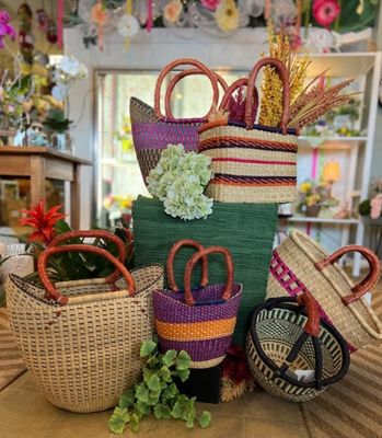 Colorful African Market Baskets... Beach, market, craft, storage.... perfect!