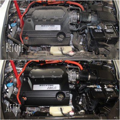 Engine Bay before and After