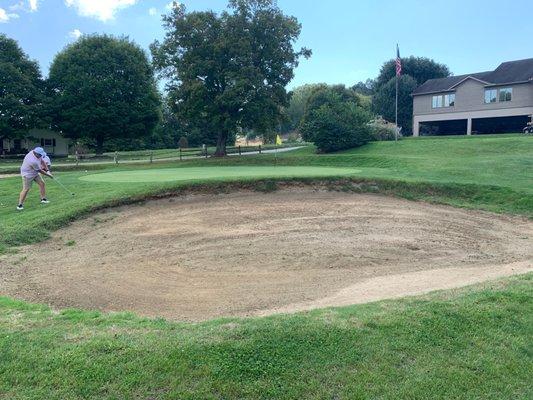 Best looking bunker(next to clubhouse view) was as big as the small greens. #UpCloseSavor XP