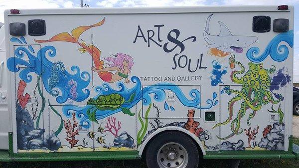 Our mobile tattoo and piercing station is ready for your next event.