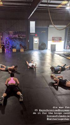 Synchronized burpees