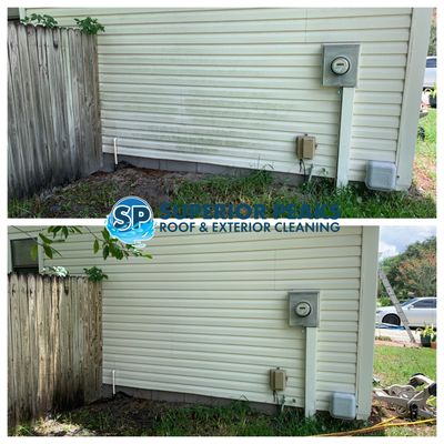 Exterior siding wash.