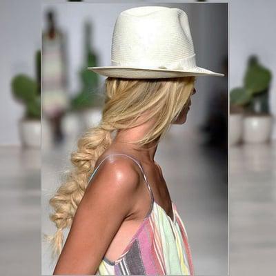 Mara Hoffman runway desert braid by Karen Angel for TIGI Hair