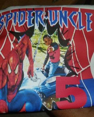 Spiderman bday shirt