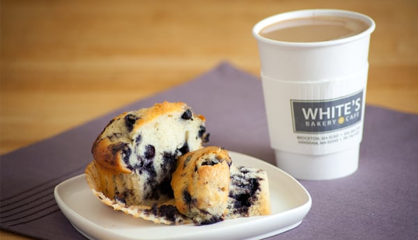 Blueberry muffin and a hot cup of coffee!