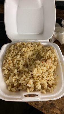 Really good rice with shrimp