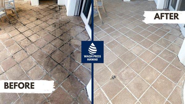 Tile Cleaning Before and After (Kahala)