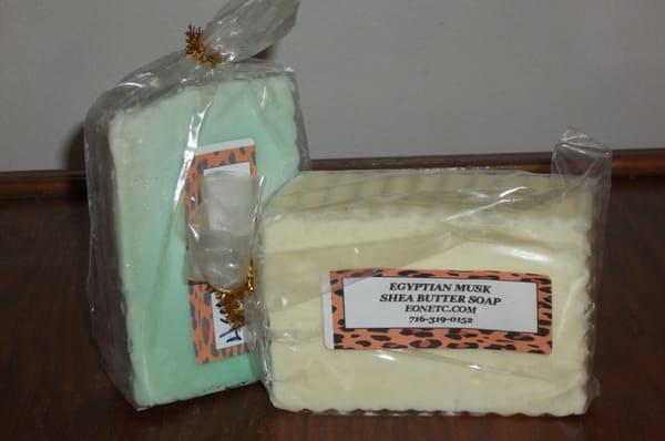 Handcrafted scented shea butter soap