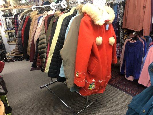 Vintage parkas and down coats