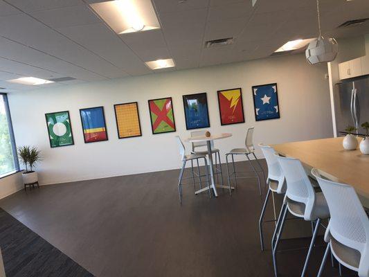 The break area in PointClear Solutions' Innovation and Development Center.