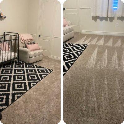 before/after carpet vacuuming