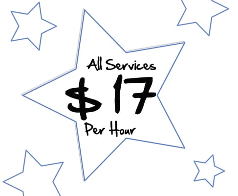 All Services are $17 per hour!