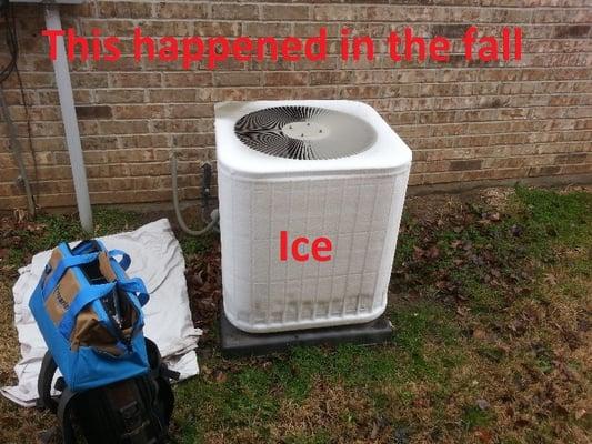 Frozen heat pump