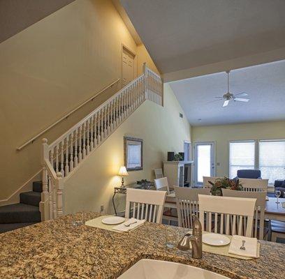 Living room area for 3-bedroom unit.