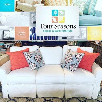 White,Teal,...even persimmon we have the color you want for quality slipcovered furniture.