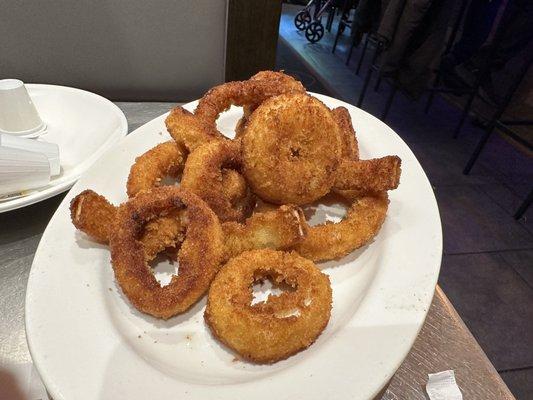 Onion rings - the coating was a bit too cornmeal crunchy but I remember them for the onion middles.