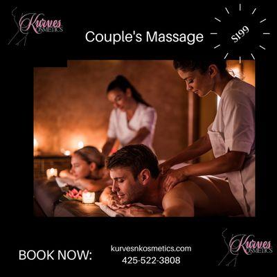 Share some love and get a side by side massage with your partner, friend or relative.