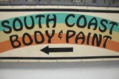 South Coast Body & Paint sign.