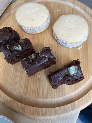 Little Brazilian shortbread cookies with macerated coconut beat out the brownie.