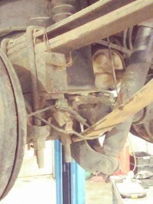 Broken leaf spring