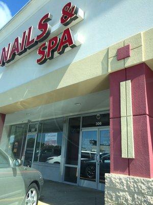 Their business name is nail and spa  Next to the dominos pizza building