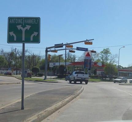 This is the only way to get there - Left turn to Antoine. If you missed the turn, it'll take 3 times longer to get there.