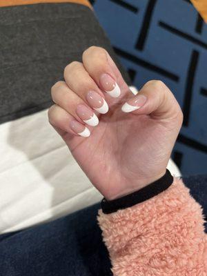 Acrylic French tip nails