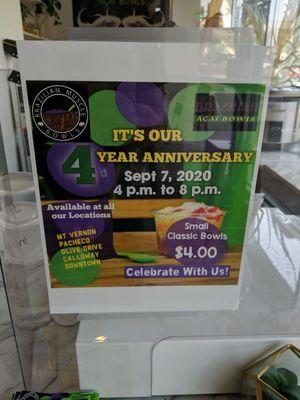 4th Anniversary coming up!