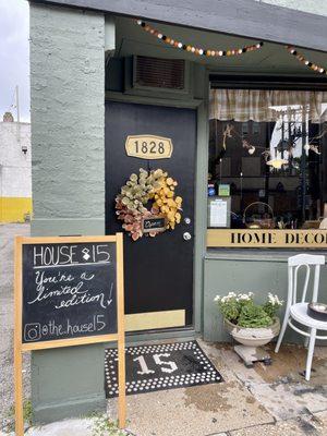 New and vintage home goods on Belmont Avenue.