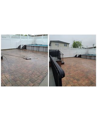 Patio before and after