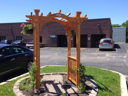 Garden and front of Plank Road Publishing