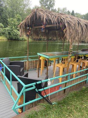 Tiki hut tour boat!