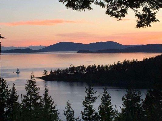 Lily Pad soaking up the last of the sun leaving Chuckanut Bay