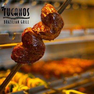 Tucanos' signature parade of meats features 15 meats, served table side. The Picanha is a fan favorite.