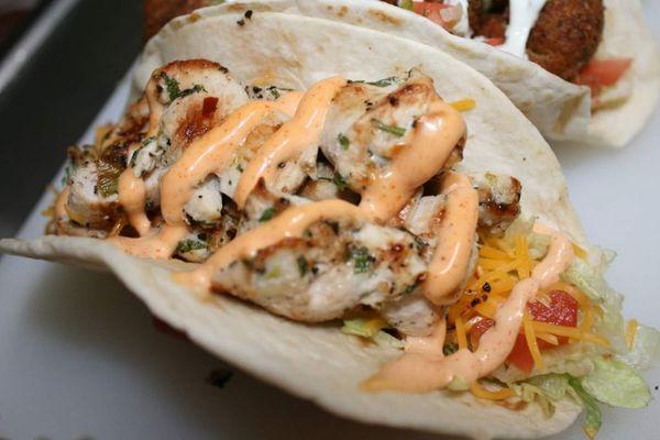 Blackened fish taco.