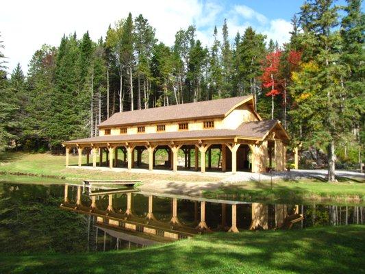 Reception / Event Post and Beam Pavilion (40' x 80').  Built in 2016.