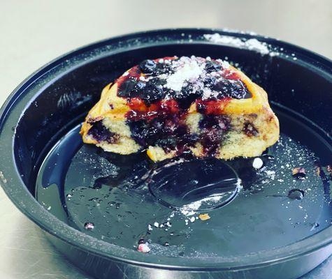 Stuffed blueberry chocolate waffle!