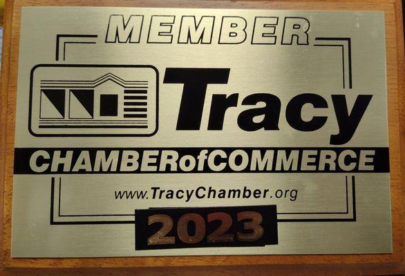 Affiliation with the Tracy Chamber of Commerce